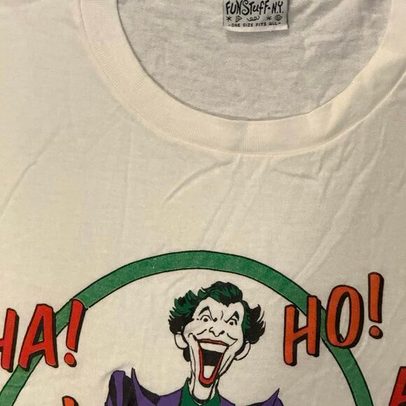 Vintage 80s The Joker 1982 Batman Villain Cartoon Promo Single Stitch Shirt OSFA - Picture 3 of 6